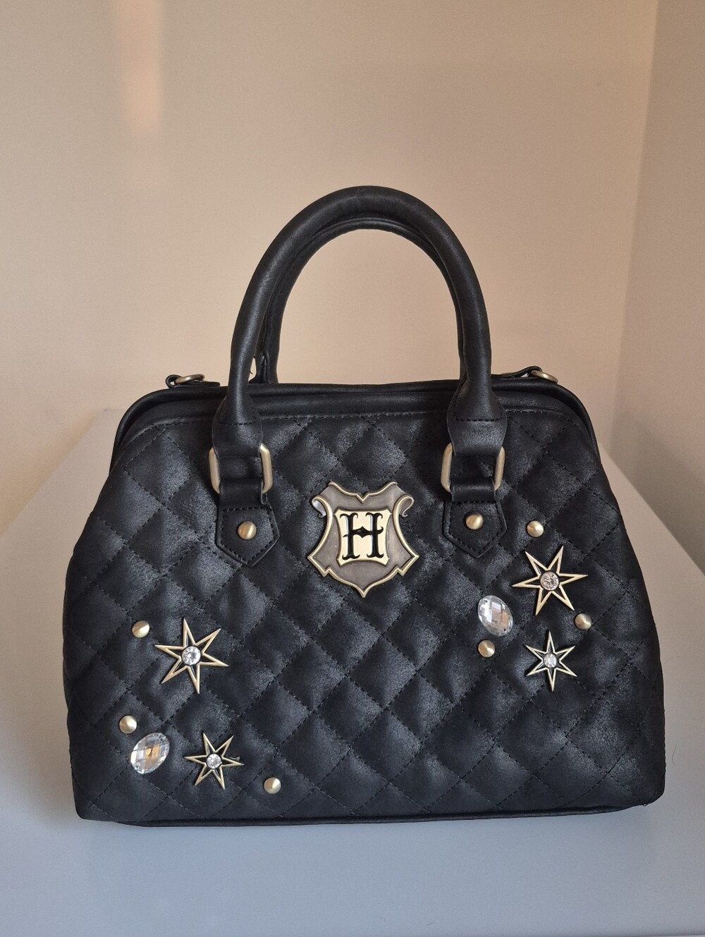 Harry Potter Bioworld Black Quilted Handbag Purse